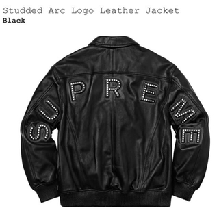 シュプリーム(Supreme)のlike様専用  Studded Arc Logo Leather  黒S(レザージャケット)