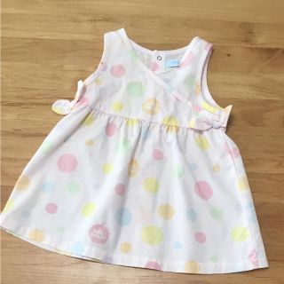 ミキハウス(mikihouse)のミキハウス♡mikihouse ドット ワンピー70cmくらい(ワンピース)