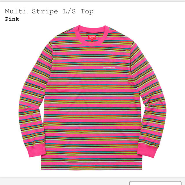 公式サイト Supreme ロンT ボーダー ピンク激安 Tシャツ/カットソー