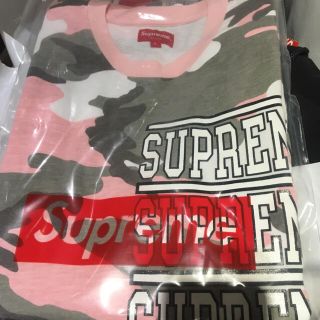 シュプリーム(Supreme)のL Stacked L/S top pink camo(Tシャツ/カットソー(七分/長袖))