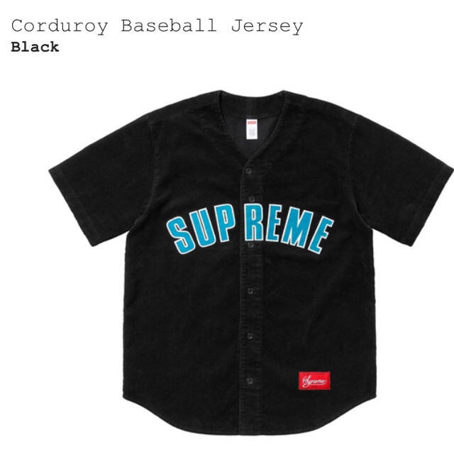 supreme 18ss corduroy baseball jersey