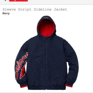 シュプリーム(Supreme)のsupreme Sleeve Script Sideline Jacket  M(ダウンジャケット)