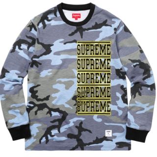 シュプリーム(Supreme)のシュプリーム Stacked L/S Top Blue Camo S (Tシャツ/カットソー(七分/長袖))