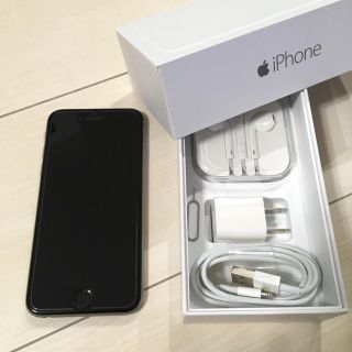 アップル(Apple)の【iPhone6】スペースグレー 付属品あり(スマートフォン本体)