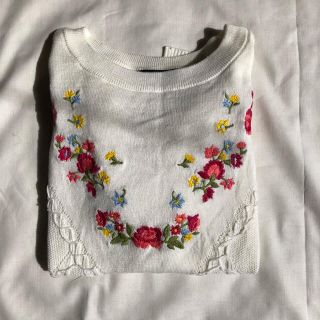 ダブルクローゼット(w closet)のw closet 刺繍サマーニット(ニット/セーター)