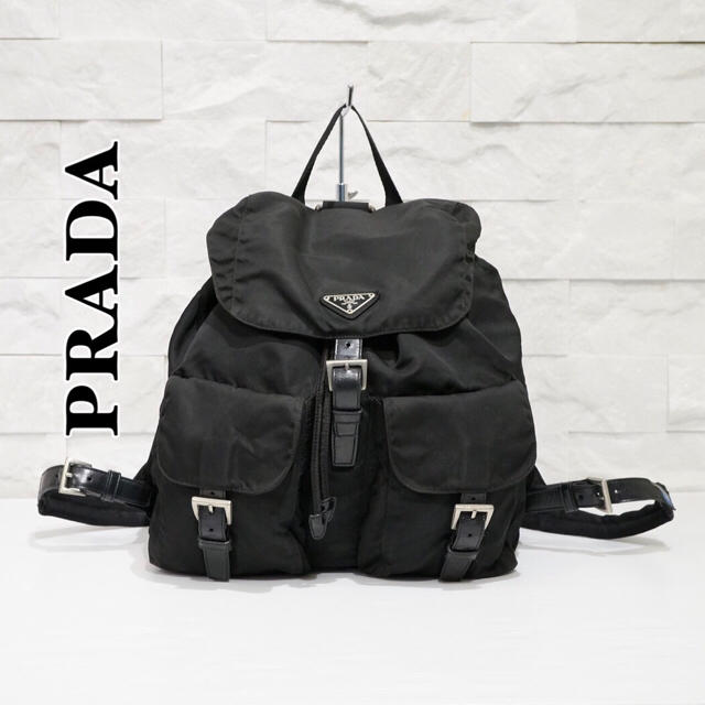 正規品✨ PRADA プラダ☆ 三角ロゴ リュックサック ブラック