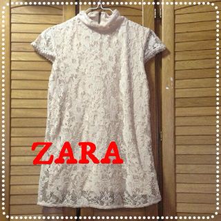 ザラ(ZARA)のザラ⭐レースのカットソー(カットソー(半袖/袖なし))