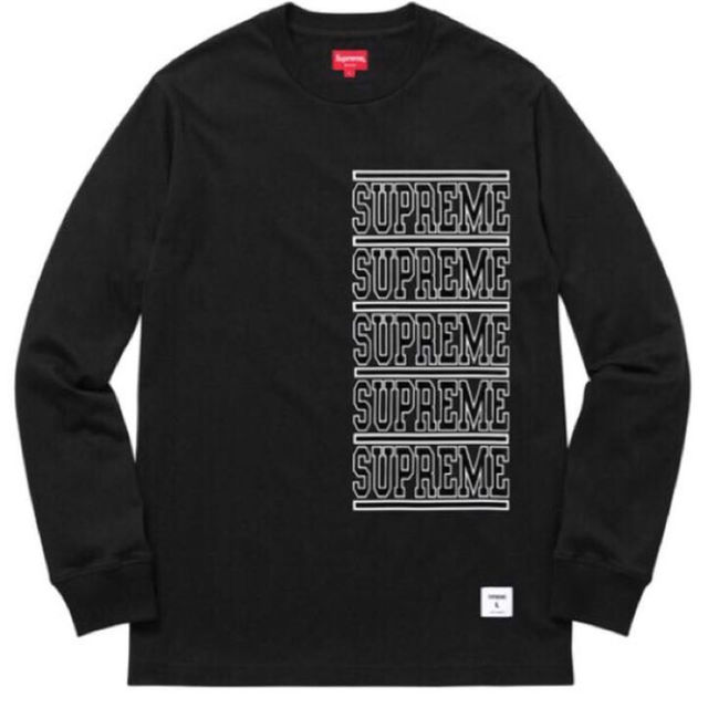 送料無料 L Stacked L/S Top supreme