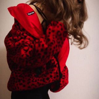 シュプリーム(Supreme)の【L】Leopard Fleece Reversible Jacket(その他)