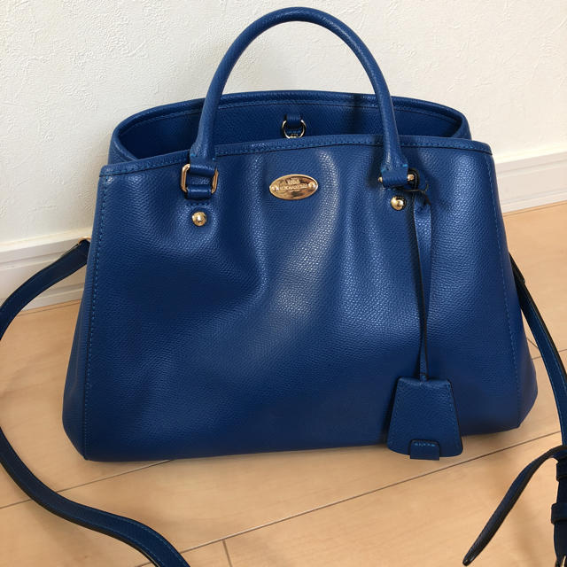 coach・美品・コーチ・ショルダーバッグ・ブルー・デニムブルー