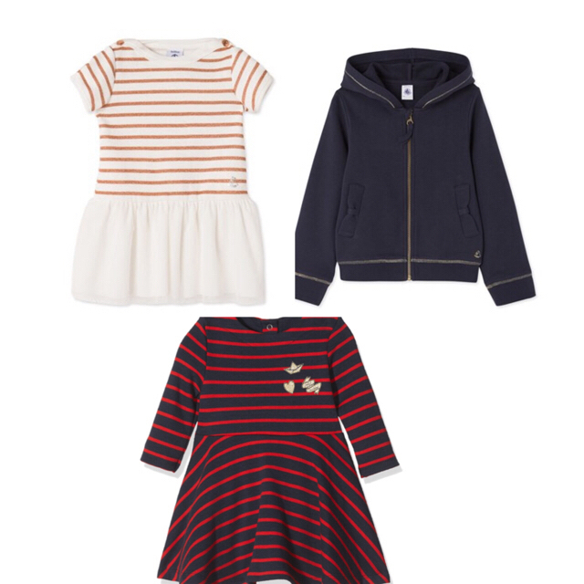 PETIT BATEAU(プチバトー)のこよみ様専用☆36m プチバトー ワンピース、パーカー キッズ/ベビー/マタニティのキッズ服女の子用(90cm~)(ワンピース)の商品写真