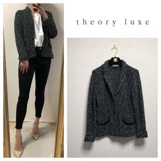 theory luxe 22SS ノーカラー ニットジャケット 新品 | www.jarussi.com.br