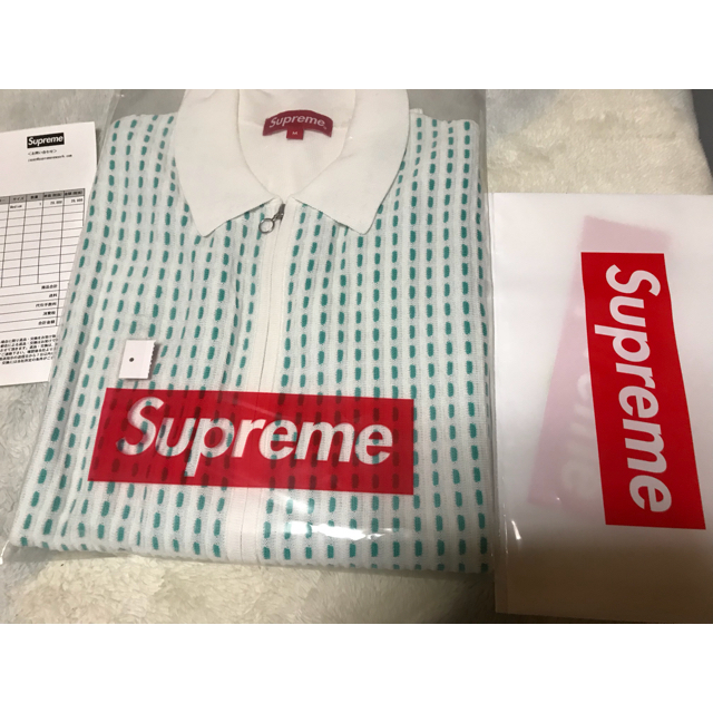 Supreme - Supreme 18ss Dashes Zip Up Knit Polo M の通販 by ふがし ...