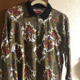 シュプリーム(Supreme)のSupreme paisley L/S polo white(ポロシャツ)