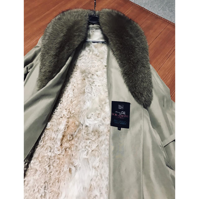 Kanebo(カネボウ)の再値下げ ファー裏毛皮付ロングコート11号サイズ レディースのジャケット/アウター(毛皮/ファーコート)の商品写真