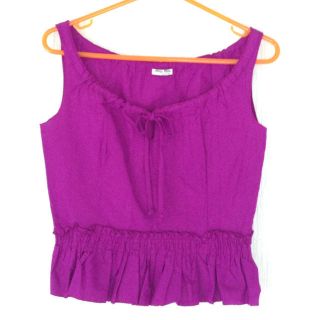 ミュウミュウ(MIU MIU)のmiu miu パープルはりはりTOPS(Tシャツ(半袖/袖なし))
