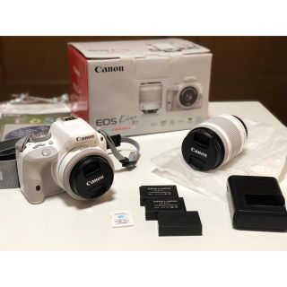 キヤノン(Canon)のcanon eos kiss x7 希少ホワイトダブルレンズキット2&多数セット(デジタル一眼)