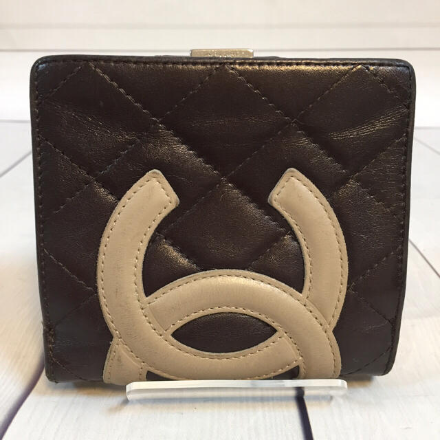 CHANEL(シャネル)のCHANEL シャネル レザー 折財布 がま口 カンボライン レディースのファッション小物(財布)の商品写真