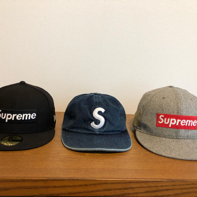 値下げ！supreme Box logoキャップ グレー