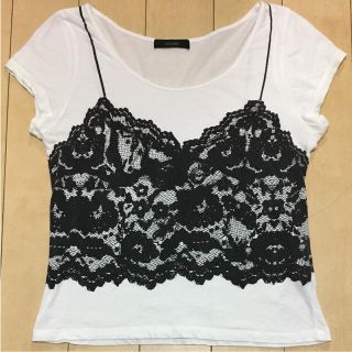 リエンダ(rienda)のプリントレースtシャツ♥(Tシャツ(半袖/袖なし))