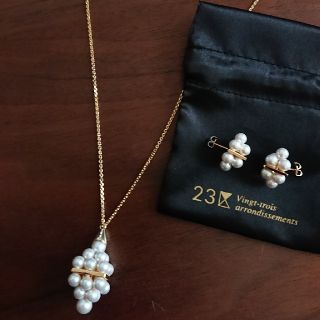 ニジュウサンク(23区)の23区☆ダイヤパール ネックレス&ピアス(ネックレス)