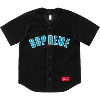 シュプリーム(Supreme)のSupreme Corduroy Baseball Jersey 黒Ｍ(シャツ)
