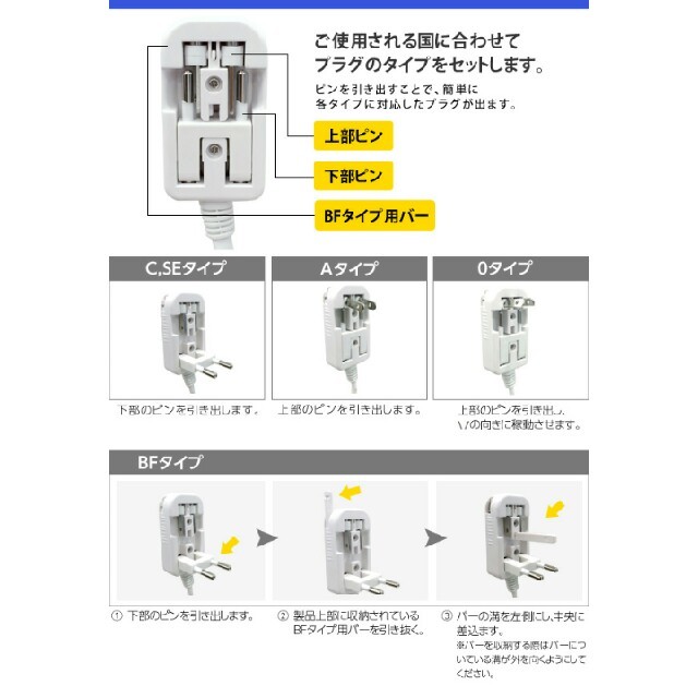 海外 変換プラグ まりちゃん様専用 スマホ/家電/カメラの生活家電(変圧器/アダプター)の商品写真