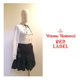 ヴィヴィアンウエストウッド(Vivienne Westwood)の【vivienne westwood】♡チェック柄プリーツ巻きスカート(ミニスカート)