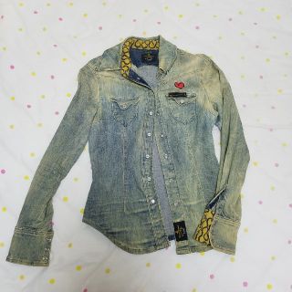 ヴィヴィアンウエストウッド(Vivienne Westwood)のヴィヴィアン　リー　デニムシャツ　コラボ　スクイグル　レア(Gジャン/デニムジャケット)