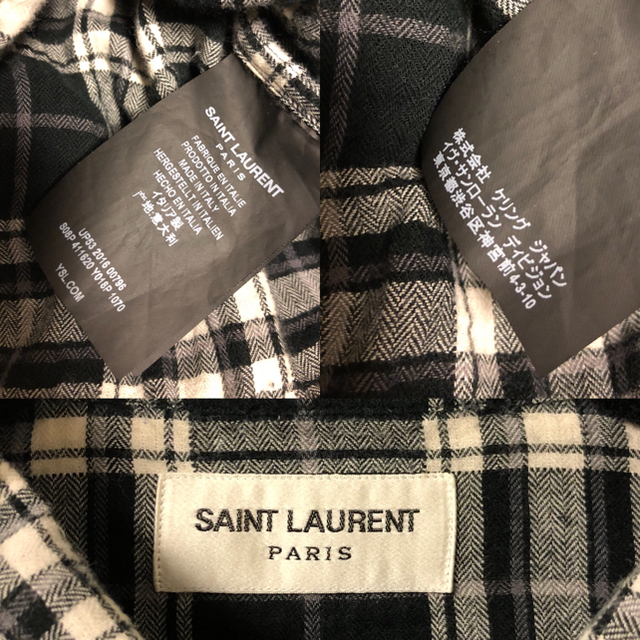 Saint Laurent - Saint Laurent サンローラン チェックシャツ 2枚組の