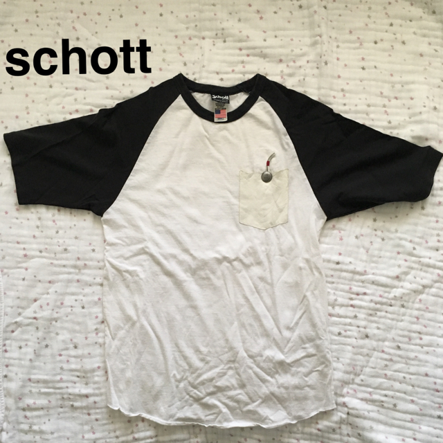 schott(ショット)のschott レザー ポケット ラグラン Tシャツ メンズのトップス(Tシャツ/カットソー(半袖/袖なし))の商品写真