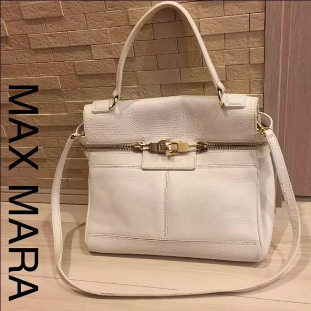 Max Mara(マックスマーラ)のマックスマーラ マルゴー 白 バッグ レディースのバッグ(ハンドバッグ)の商品写真