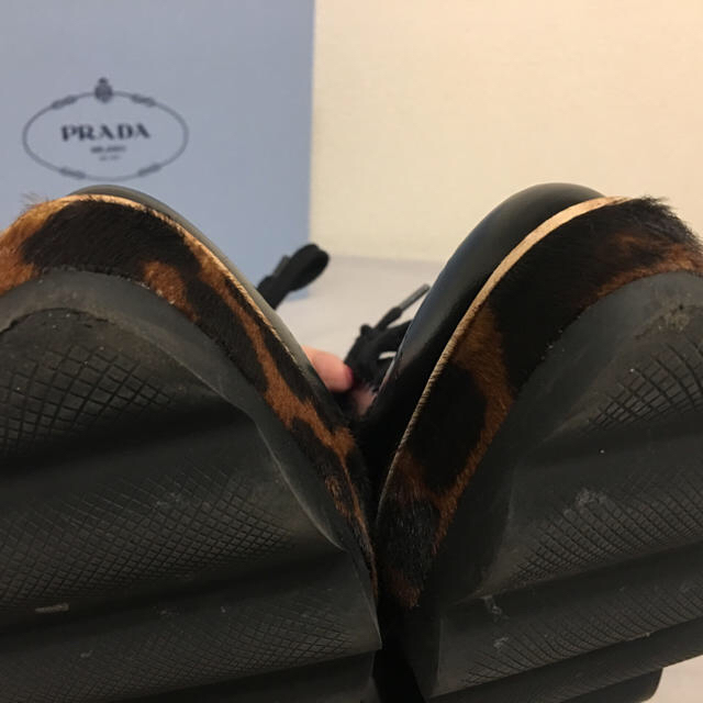 美品！PRADA 厚底レースアップシューズ