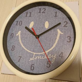 【新品未使用】ニコちゃん  ライトブルー 掛け時計(掛時計/柱時計)