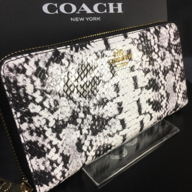 COACH(コーチ)のプレゼント用❣️新品コーチ長財布F53659ホワイト エンボスドスネークレザー レディースのファッション小物(財布)の商品写真