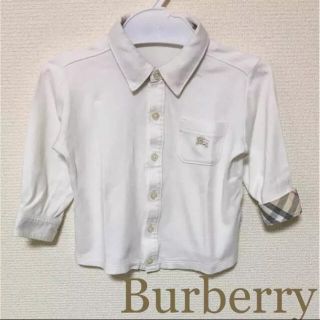 バーバリー(BURBERRY)の専用！バーバリー☆白シャツ 折り返し チェック☆(Ｔシャツ)