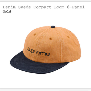 シュプリーム(Supreme)のDenim suede compact Logo supreme Gold(キャップ)