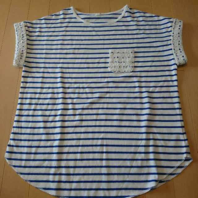 GU(ジーユー)の新品未使用、ボーダーT150 キッズ/ベビー/マタニティのキッズ服女の子用(90cm~)(その他)の商品写真