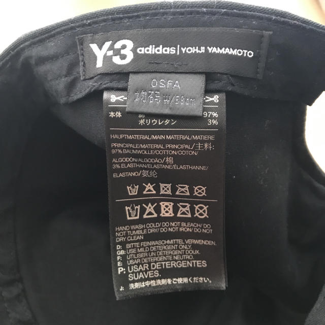 Y-3(ワイスリー)のy-3 キャップ メンズの帽子(キャップ)の商品写真