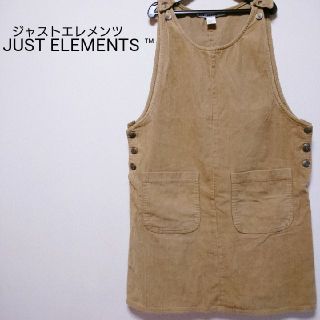 【商品説明欄必読】JUST ELEMENTS コーデュロイ ジャンスカ ワンピ(ひざ丈ワンピース)