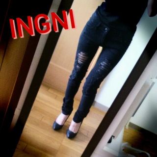 イング(INGNI)のINGNI ブラックダメージスキニー(カジュアルパンツ)