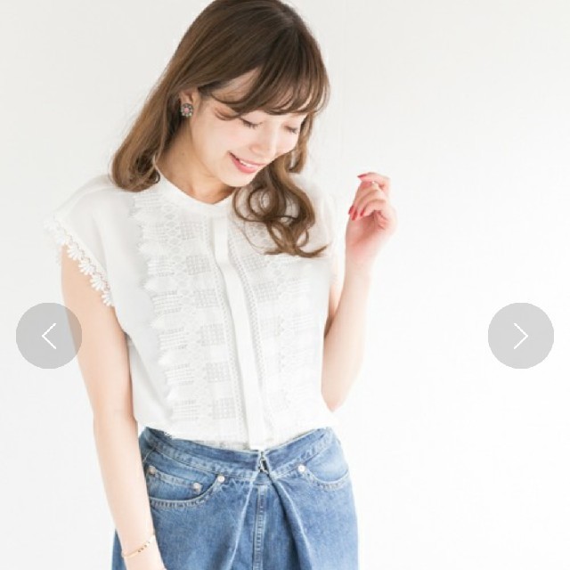 【美品】URBAN RESEARCH ROSSO センターレースブラウス