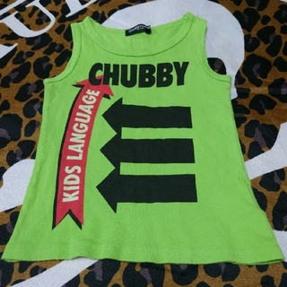 チャビーギャング(CHUBBYGANG)のCHUBBY GANG タンクトップ グリーン地 90cm(Tシャツ/カットソー)