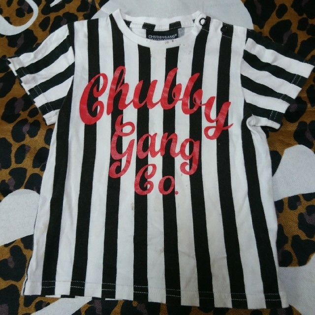 CHUBBYGANG(チャビーギャング)のCHUBBY GANG Tシャツ ストライプ 90cm キッズ/ベビー/マタニティのキッズ服男の子用(90cm~)(Tシャツ/カットソー)の商品写真