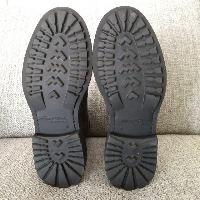 Santoni(サントーニ)のSantoni　サントーニ　ブーツ サイズ６ カラー：黒/グレー ビンテージ加工 メンズの靴/シューズ(ブーツ)の商品写真