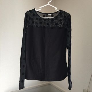 エイチアンドエム(H&M)のりかみか様専用！！H&M♡新品未使用品シースルーカットソー(カットソー(長袖/七分))