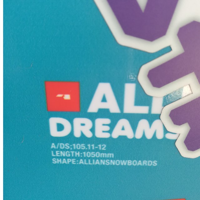 ALLIAN(アライアン)の【ゆっき8様】ALLIAN　DREAMS 105cm スポーツ/アウトドアのスノーボード(ボード)の商品写真