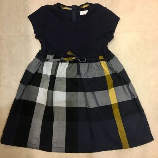 バーバリー(BURBERRY)の1回着用 バーバリーチルドレン 昨年 切り替えワンピース 3y98cm(ワンピース)