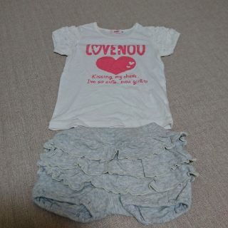 ベベ(BeBe)のBeBe nou 110サイズ Tシャツ&ショートパンツセット(Tシャツ/カットソー)