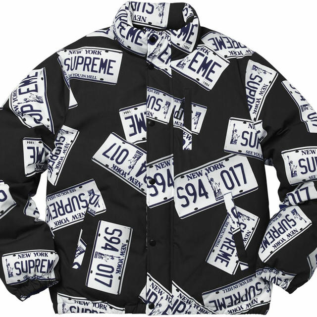 Supreme - <希少S>Supreme License Plate Puffy Jacket